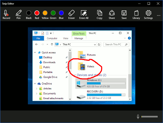 The Screenshot on Asus laptop with Snip Editor The Screenshot on Asus laptop with Snip Editor