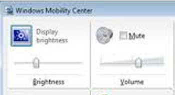 Through Windows Mobility Center Through Windows Mobility Center