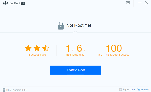 Start to Root button Start to Root button