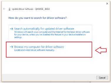 Browse my computer for driver software Browse my computer for driver software