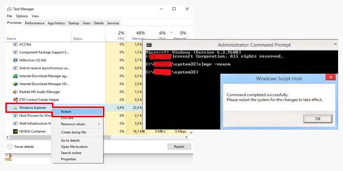 Through the Task Manager Through the Task Manager