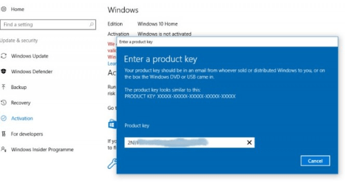 Press "change product key " Press "change product key "