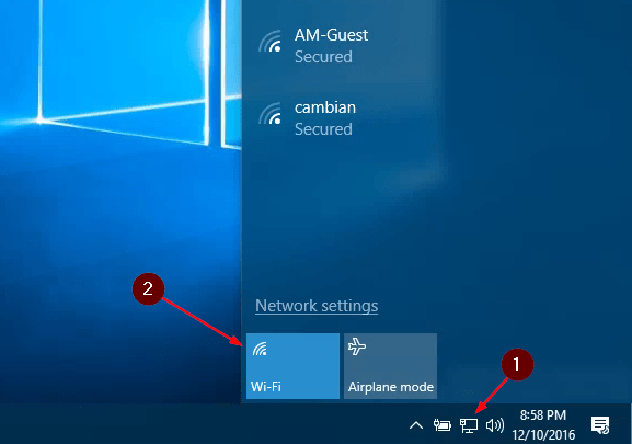 Enable WiFi in Windows 10 Enable WiFi in Windows 10