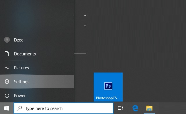 click the Settings logo click the Settings logo