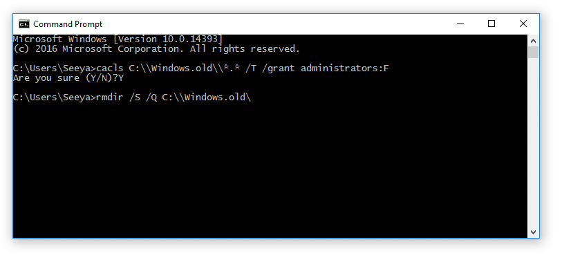 Using CMD Delete Via CMD