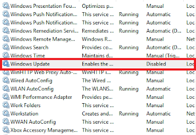 Disable Windows 10 Update via Services Disable Windows 10 Update via Services