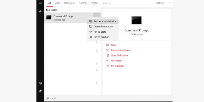Through CMD Through CMD