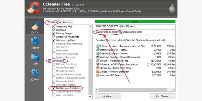 With CCleaner With CCleaner