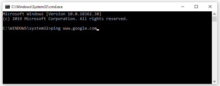 Ping Google to check the internet Connectivity Ping Google to check the internet Connectivity