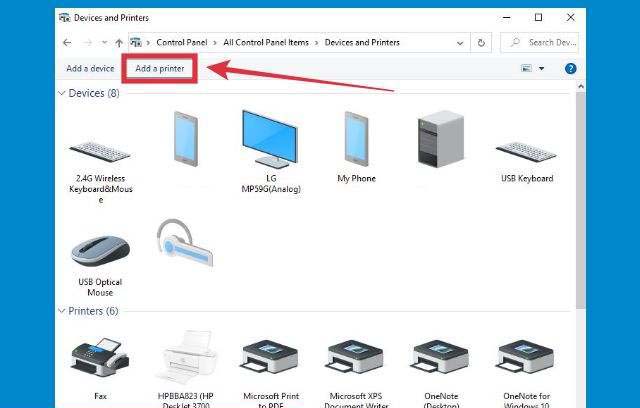 Add a printer to the client computer