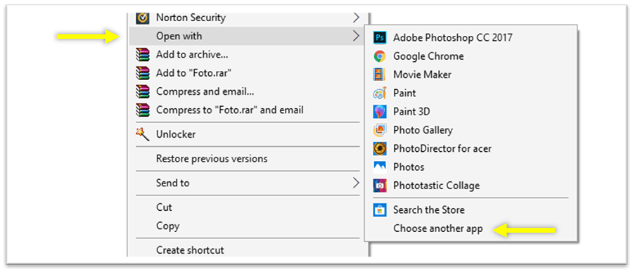 Open Photos with Windows Photo Viewer