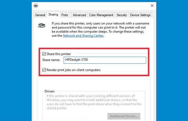 Render print jobs on client computers