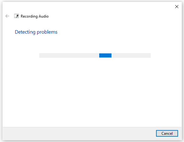 Run The Troubleshooter-Recording Audio Windows Run The Troubleshooter-Recording Audio Windows