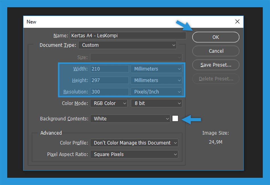 Set the Paper Size Set the Paper Size