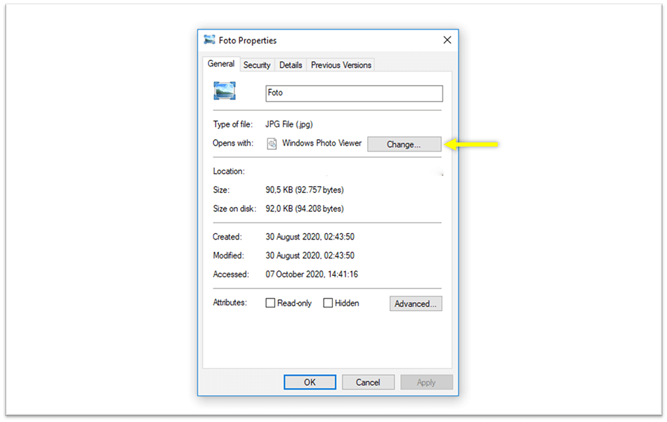 The Windows Photo Viewer option does not appear. What's the solution