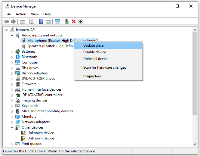 Update Driver Microphone Windows Update Driver Microphone Windows