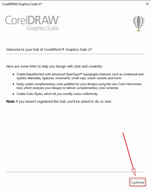 how to install corel draw x7 11