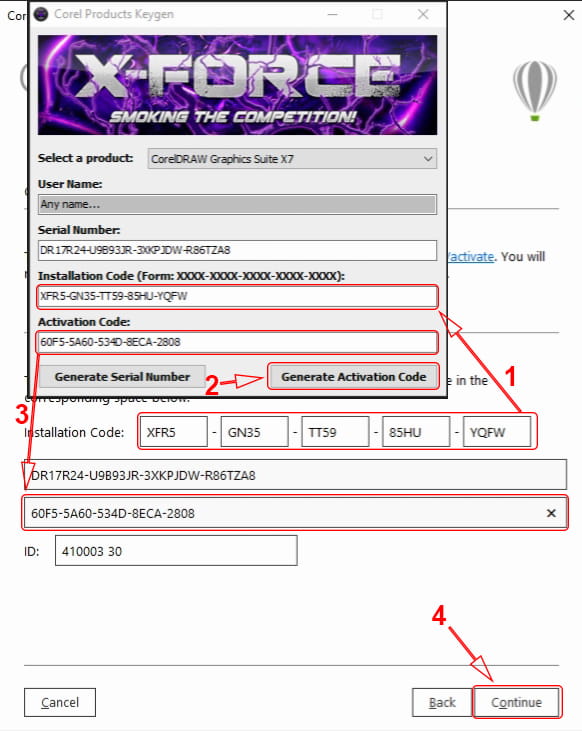 how to install corel draw x7 16