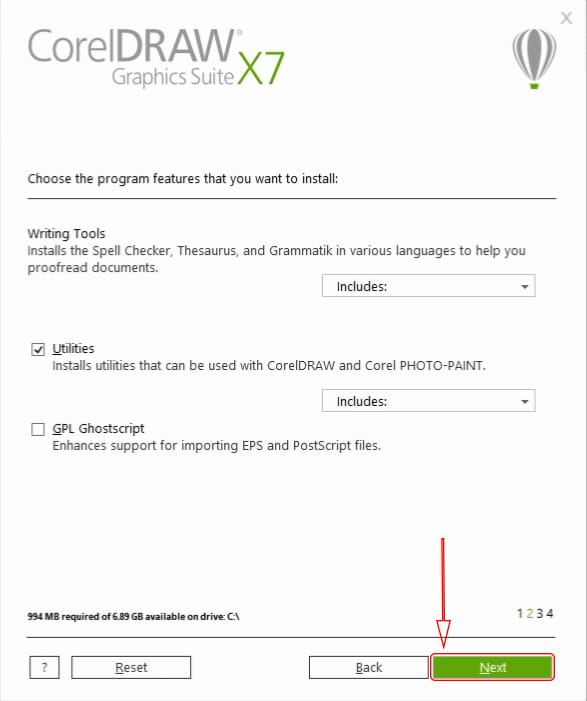 how to install corel draw x7 7