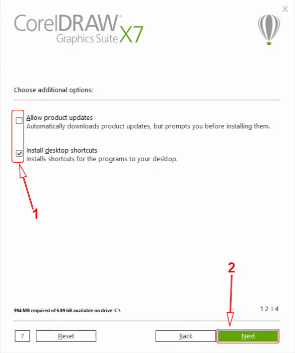 how to install corel draw x7 8