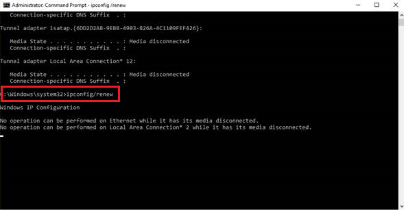 ipconfig renew ipconfig renew
