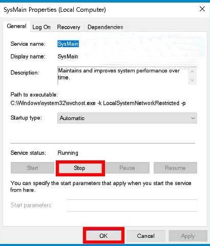Disable Sysmain service Disable Sysmain service