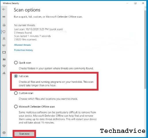 Full scan computer with Windows Security another antivirus Full scan computer with Windows Security another antivirus