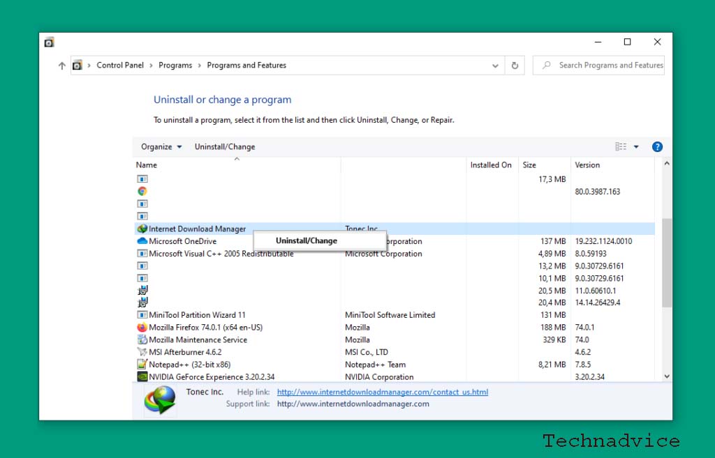 How to Uninstall Internet Download Manager (IDM) on Windows
