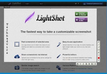 Screenshot: LightShot Screenshot LightShot