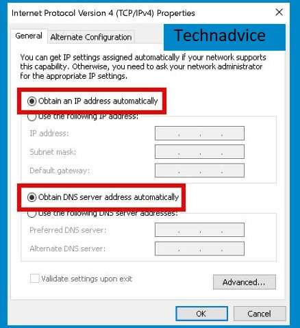 Use IP Address and automatic DNS