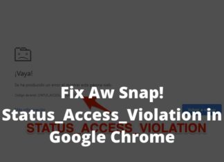Fix Aw Snap! Status_Access_Violation in Google Chrome 2024 Fix Aw Snap! Status_Access_Violation in Google Chrome