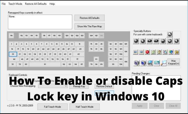 How To Enable or disable Caps Lock key in Windows 10 How To Enable or disable Caps Lock key in Windows 10