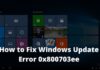 How to Fix Windows Update Error 0x800703ee