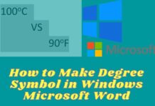 How to Make Degree Symbol in Windows Microsoft Word