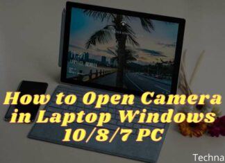 How to Open Camera in Laptop Windows PC