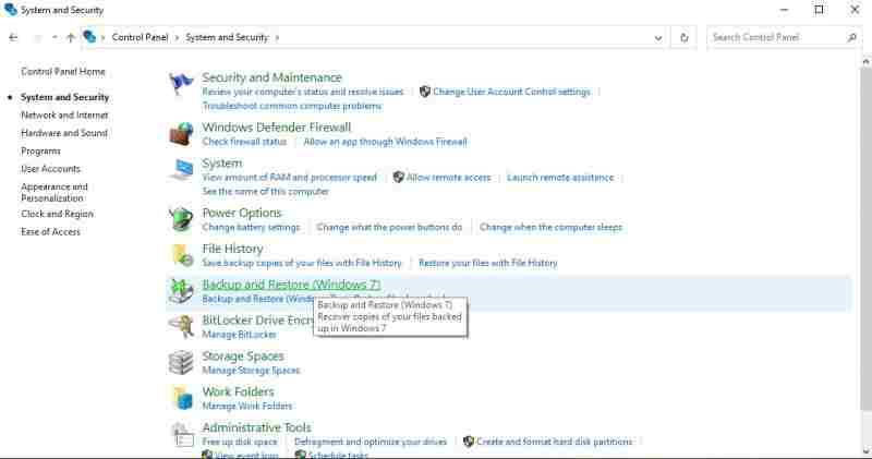 Using Backup and Restore Using Backup and Restore