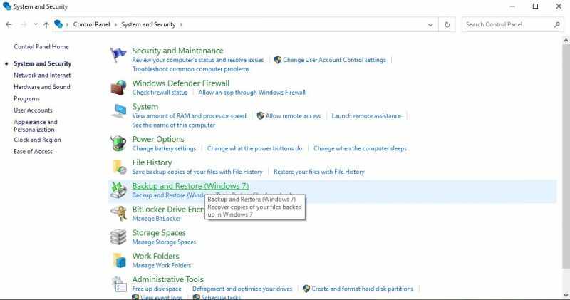 Using Backup and Restore Using Backup and Restore