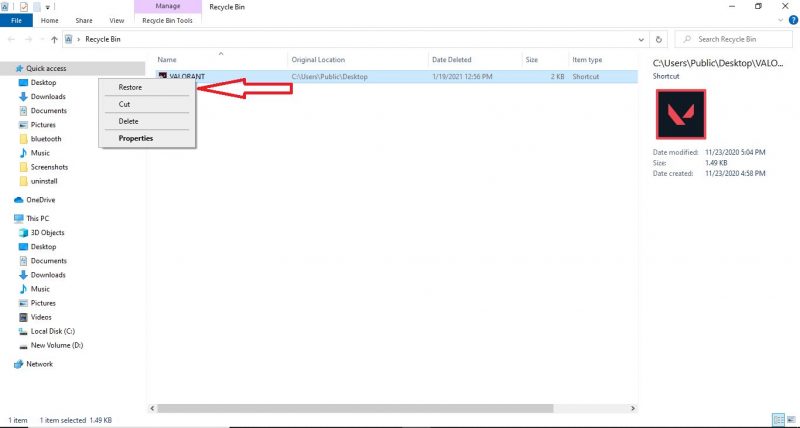 With the Recycle Bin Default Application With the Recycle Bin Default Application