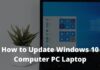 How to Update Windows 10 Computer PC Laptop