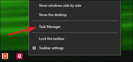 Right-click the Taskbar Right-click the Taskbar