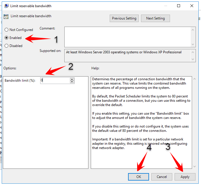 Bandwidth limit Bandwidth limit