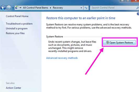 Restore Windows Restore Windows