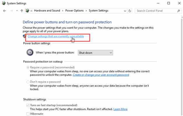 Change USB Settings Change USB Settings