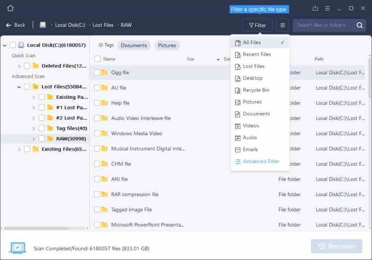Scan All lost files from USB Scan All lost files from USB