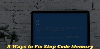8 Ways to Fix Stop Code Memory Management in Windows 10 PC