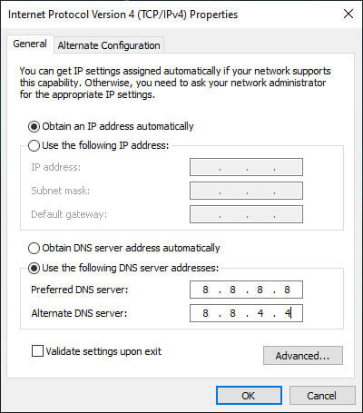 Change DNS Server Manually Change DNS Server Manually