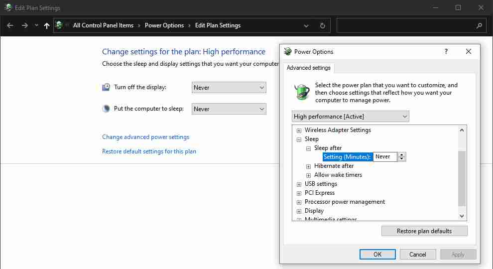 Change Power Plan Settings Change Power Plan Settings