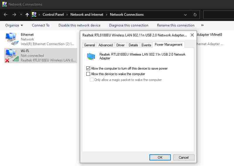 Check Power Management Settings Check Power Management Settings