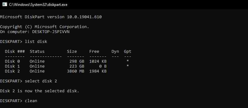 Clean Disk And Start From Scratch Clean Disk And Start From Scratch