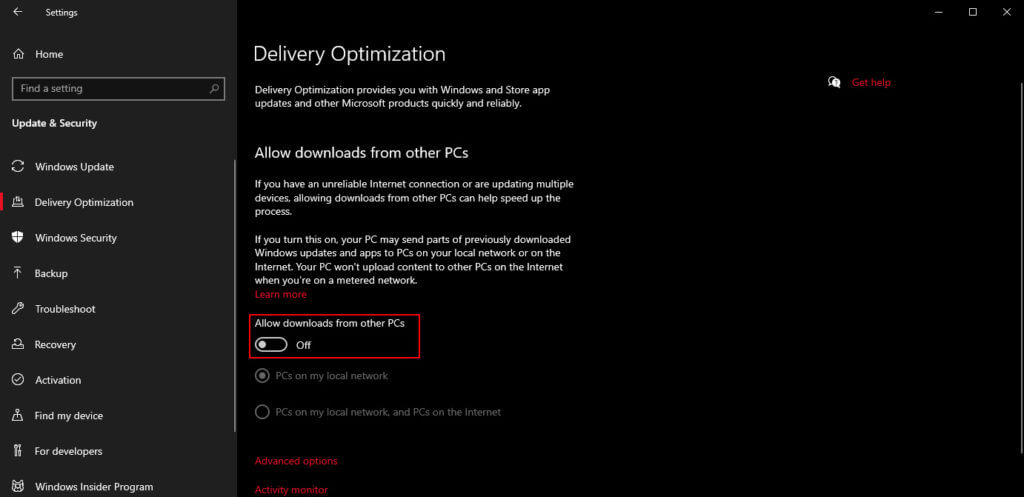 Disable Windows Update Peer-To-Peer Feature Disable Windows Update Peer-To-Peer Feature
